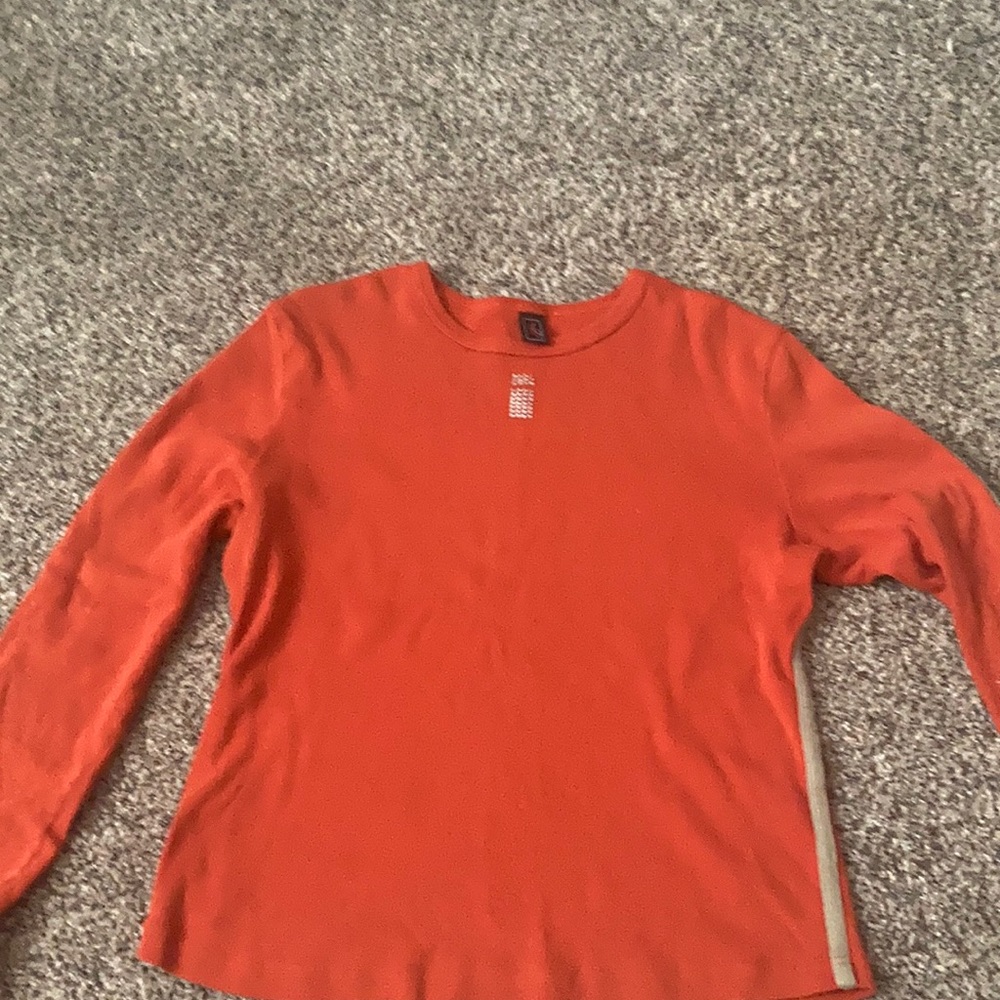 Orange long sleeve, size small